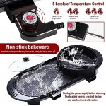 Electric Grill Hot Pot 2 in 1,Multifunctional Smokeless Grill Indoor Teppanyaki Grill/Shabu Shabu Pot with Divider - Separate Dual Temperature Contral, Non-Stick Pan BBQ Capacity for 2-12 People,110V