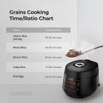 10-Cup (Uncooked) Pressure Rice Cooker | 12 Menu Options: Quinoa, Scorched Rice, GABA/Brown Rice, Multi-Grain & More, Voice Guide, Made in Korea | Black